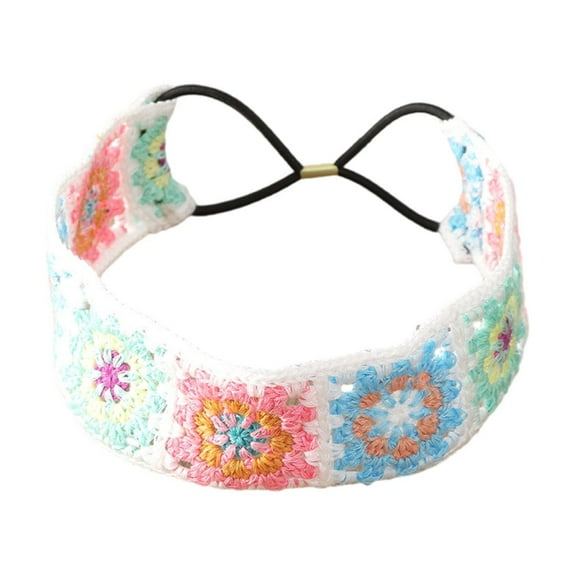 Aellinatey Versatile Wrap Headbands Bandanas Wide Elastic Hairbands Granny-square