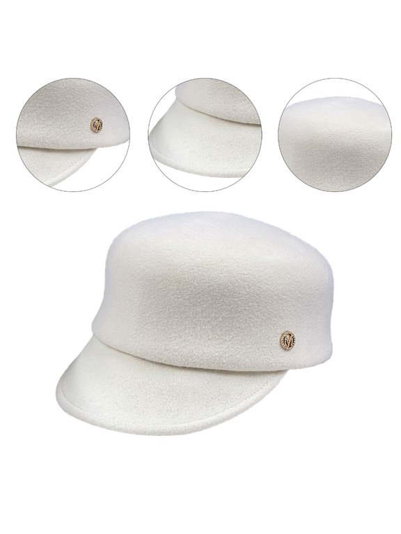 Vintage Horse Riding Cap for Female Winter Warm Peaked Hat Casual Fedora Hat