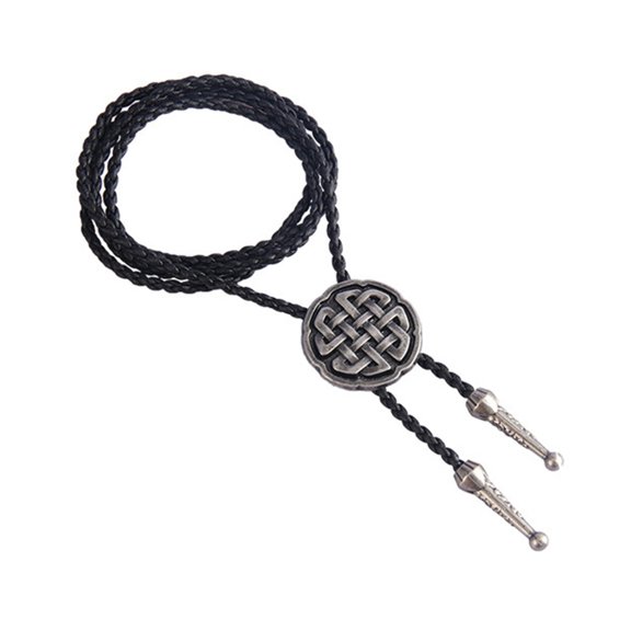 Aellinatey Western Bolo Tie Necklace Celtical Knot Bolo Tie Moranse Bolo Tie Cowboy Necktie