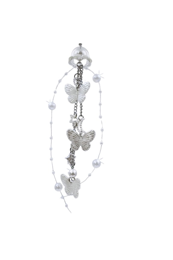 Wind Chime Keyring Unique Pearl Fringe Keychain Phone Strap Lanyard Ornament