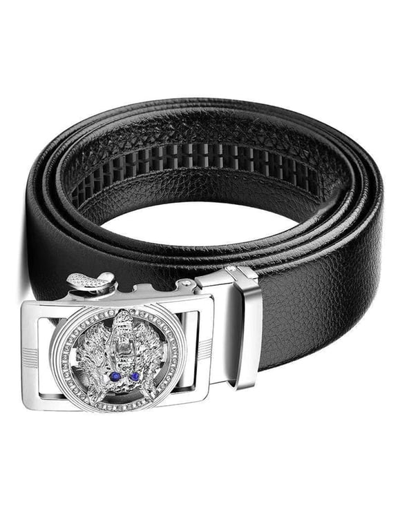 Wolf Buckle Belt for Men Western Cowboy Belt Classical Birthday Gift