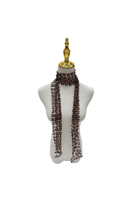 Woman Masquerades Sequins Scarf Outdoor Decorative Blingbling Sequins Collar