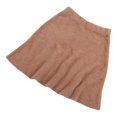 thumbnail image 1 of Aellinatey Women Elastic High Waist Imitated Furry Pleated A-Line Slim Mini Skirt, 1 of 20