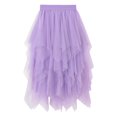 thumbnail image 1 of Aellinatey Women Elastic Waist Skirt Solid Color Tulle Skirt Female Mesh Layered Skirt Ins, 1 of 21