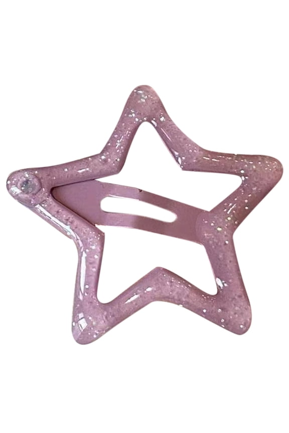 Women Epoxy Hair Clip Five-pointed Star Hairpins Girls Hair Styling Snap Clip