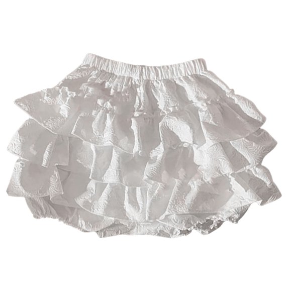 Aellinatey Women Layered Ruffled Pumpkin Shorts Maid Bowknot Safety Pant Ruched Bloomers