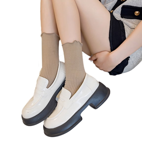 Aellinatey Women Ruffle Socks,Lolitas Ankle Socks Cotton Bootie Socks Frilly Crew Socks