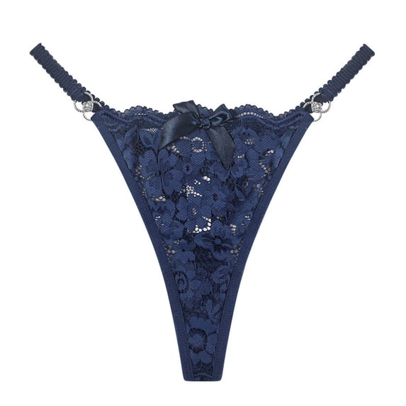 Aellinatey Women Sexy Low Waist Thongs See Through Lace Briefs T-Back Lingerie Underwear