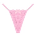 thumbnail image 1 of Aellinatey Women Sexy Low Waist Thongs See Through Lace Briefs T-Back Lingerie Underwear, 1 of 16