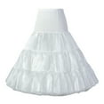 thumbnail image 1 of Aellinatey Women Vintage High Waist Petticoat Skirt Crinoline Shiny Tulle Solid Color Underskirt Lolita Puffy Fluffy Half Slip, 1 of 16