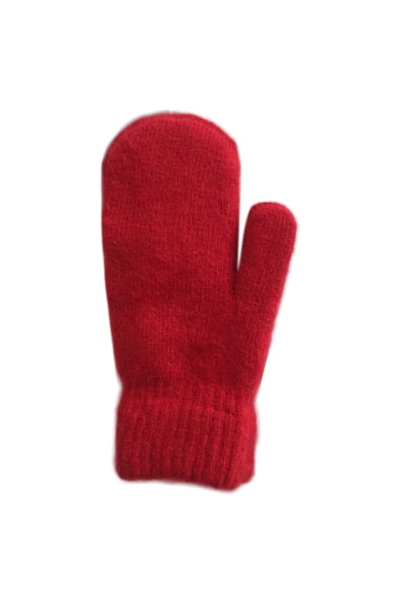 Women Windproof Wool Knit Gloves Cold Weather Fleece Lined Mittens Hand Warmer