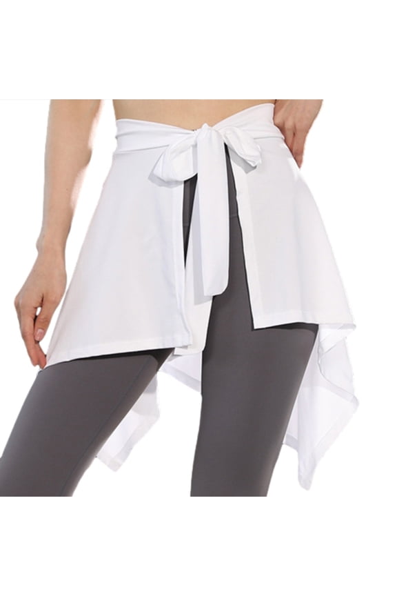 Women Yoga Self Tie Cover Up Skirt Athletic Hip Scarf Asymmetrical Wrap Skirts