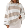 thumbnail image 1 of Aellinatey Women's Fall Long Sleeve Oversized Loose Neck Knitted Pullover Sweater, 1 of 8
