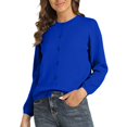 thumbnail image 1 of Aellinatey Women's Lightweight Crewneck Cardigan Sweater, 1 of 8