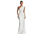 thumbnail image 1 of Aellinatey Women's One Shoulder Bodycon Maxi Dress Satins Ruched Formal Gown for Cocktail, 1 of 18