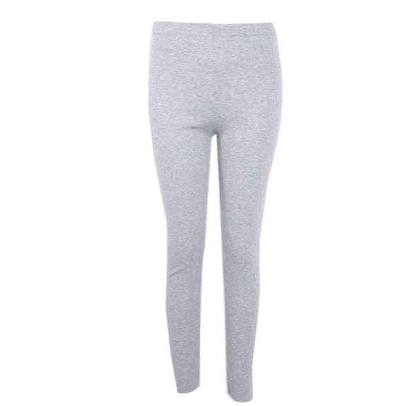 Aellinatey Womens Autumn Warm Ankle Length Leggings Cotton Ribbed Knit Striped Elastic Tights Plain Solid Color Basic Skinny Pants
