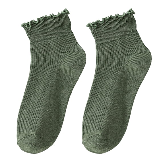 Aellinatey Womens Lolitas Ruffle Ankle Socks Breathable Cotton Socks Frilly Crew Socks