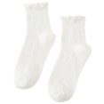 thumbnail image 1 of Aellinatey Womens Lolitas Ruffle Ankle Socks Breathable Cotton Socks Frilly Crew Socks, 1 of 20