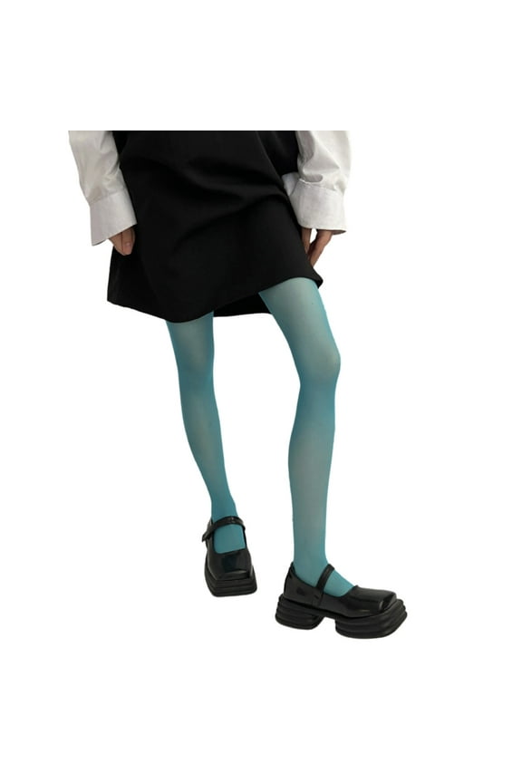 Womens Semi Opaque Colorful Tights Stockings Aesthetic Multi Colored Pantyhose