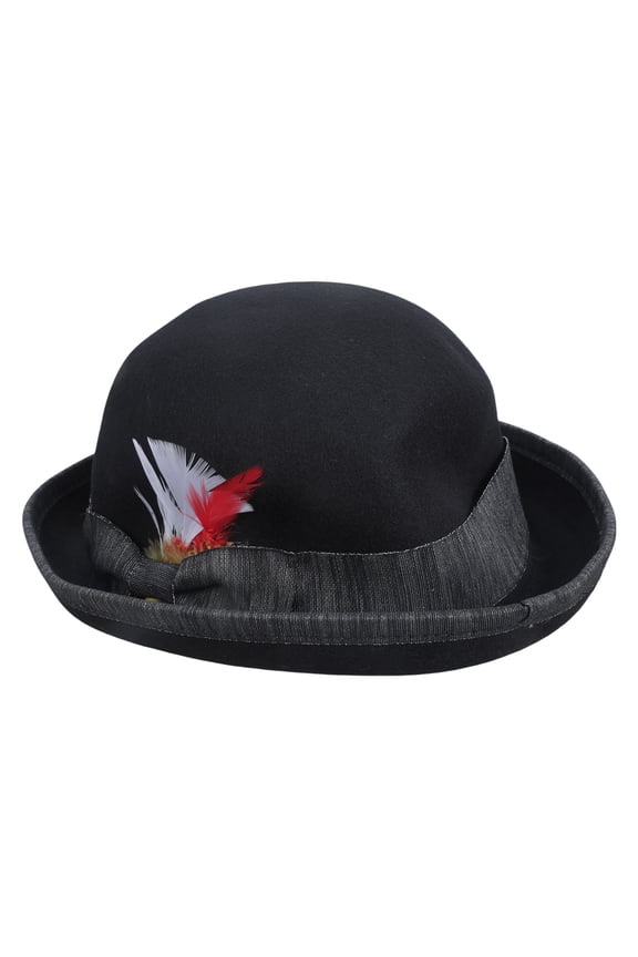 Wool Panama Hat Fedora Western Short Brim Hat Cap for Women Men Photo Props