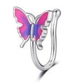 thumbnail image 1 of Aellinatey for Butterfly Nose Hoop Ring Clip Non Piercing Fake Nose Ring Alloy Jewelry for, 1 of 8