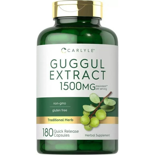 Aelona Guggul Extract 1500mg | Guggulsterone | 180 Capsules | Non-GMO ...