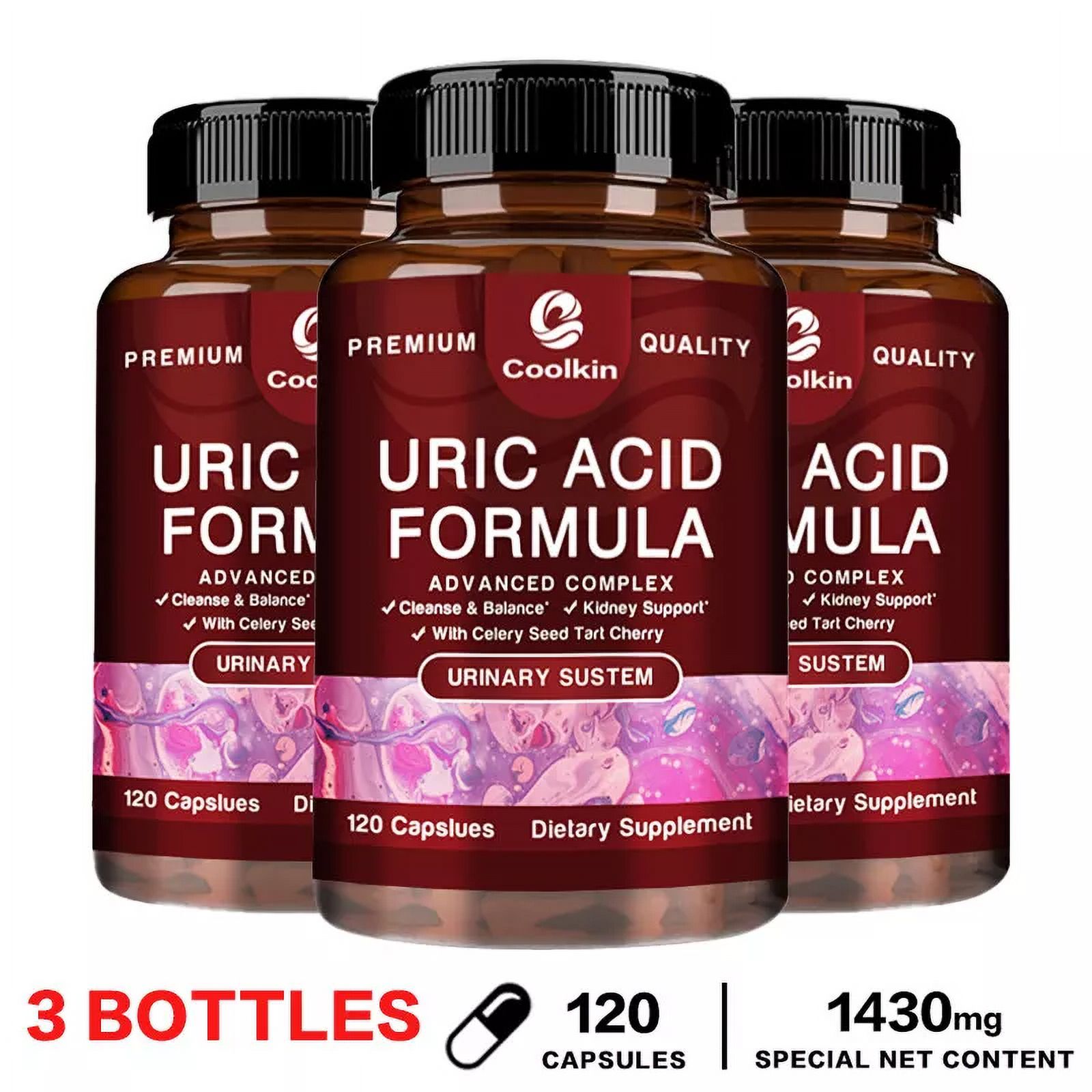 Aelona Uric Acid Formula Tart Cherry, Milk Thistle, Cranberry