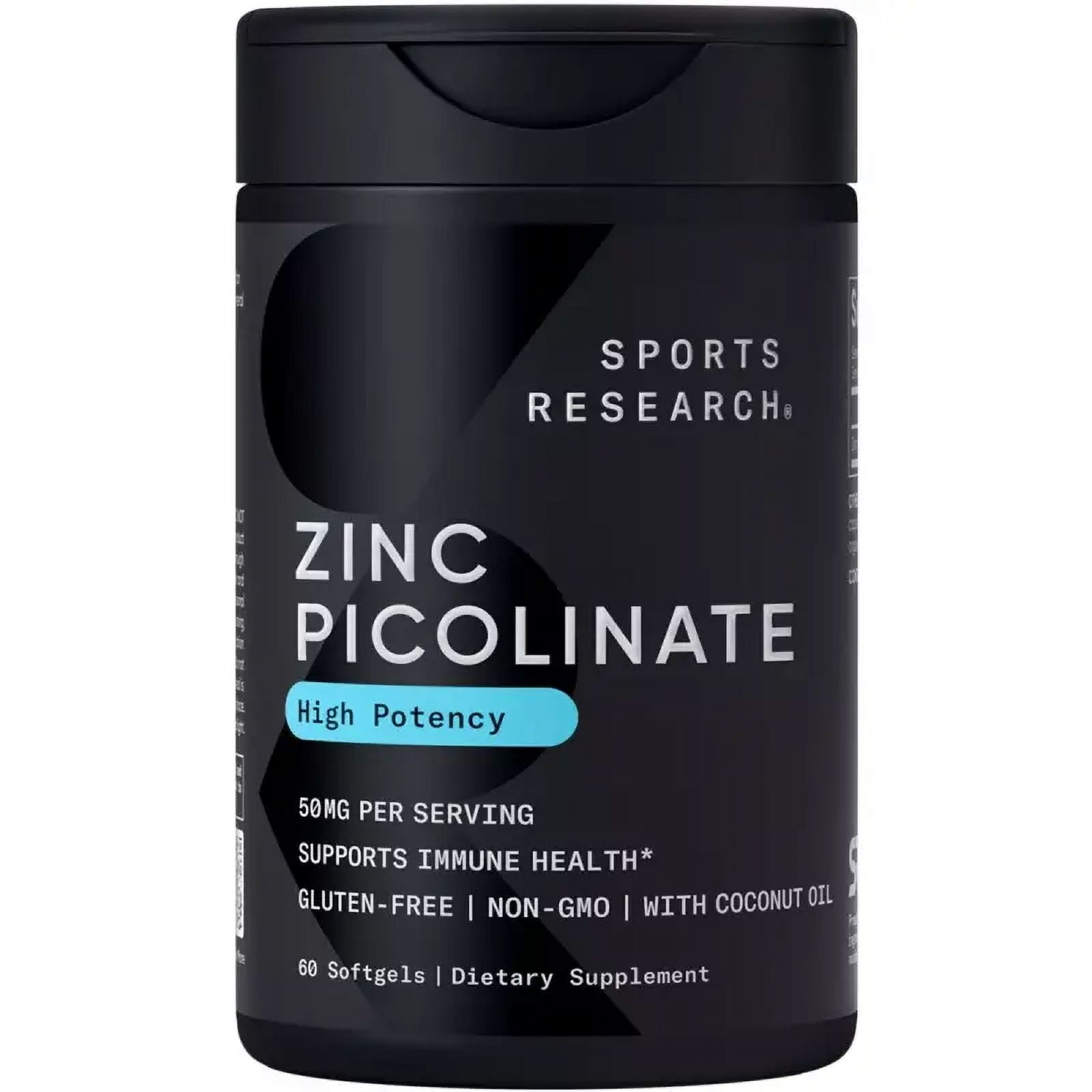 Aelona Zinc Picolinate 50mg with Organic Coconut Oil Highly Absorbable