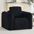 thumbnail image 1 of Aemeios Oversized Accent Chair Corduroy Upholstered Boneless Wide Seat Lounge Chair No Assembly, Black, 1 of 12