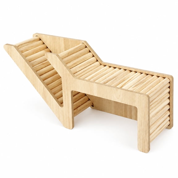 Aemutady Composite Wood Hamster Tunnel Platform with Climbing Ramp, 13 in.