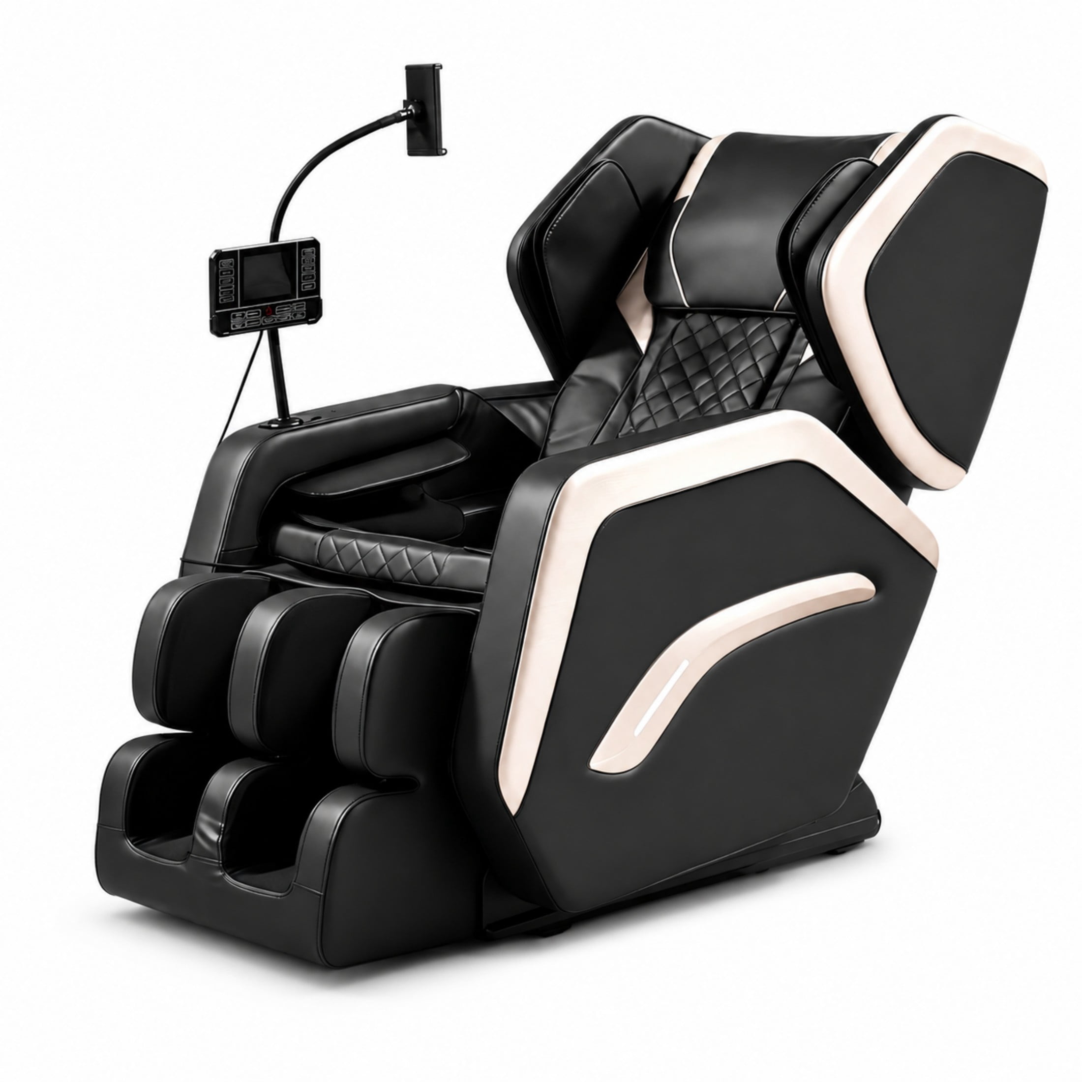 Aenkyo Full Body Zero Gravity Massage Chair Recliner with 8 Fixed Rollers, Foot Massage and Heating, Black