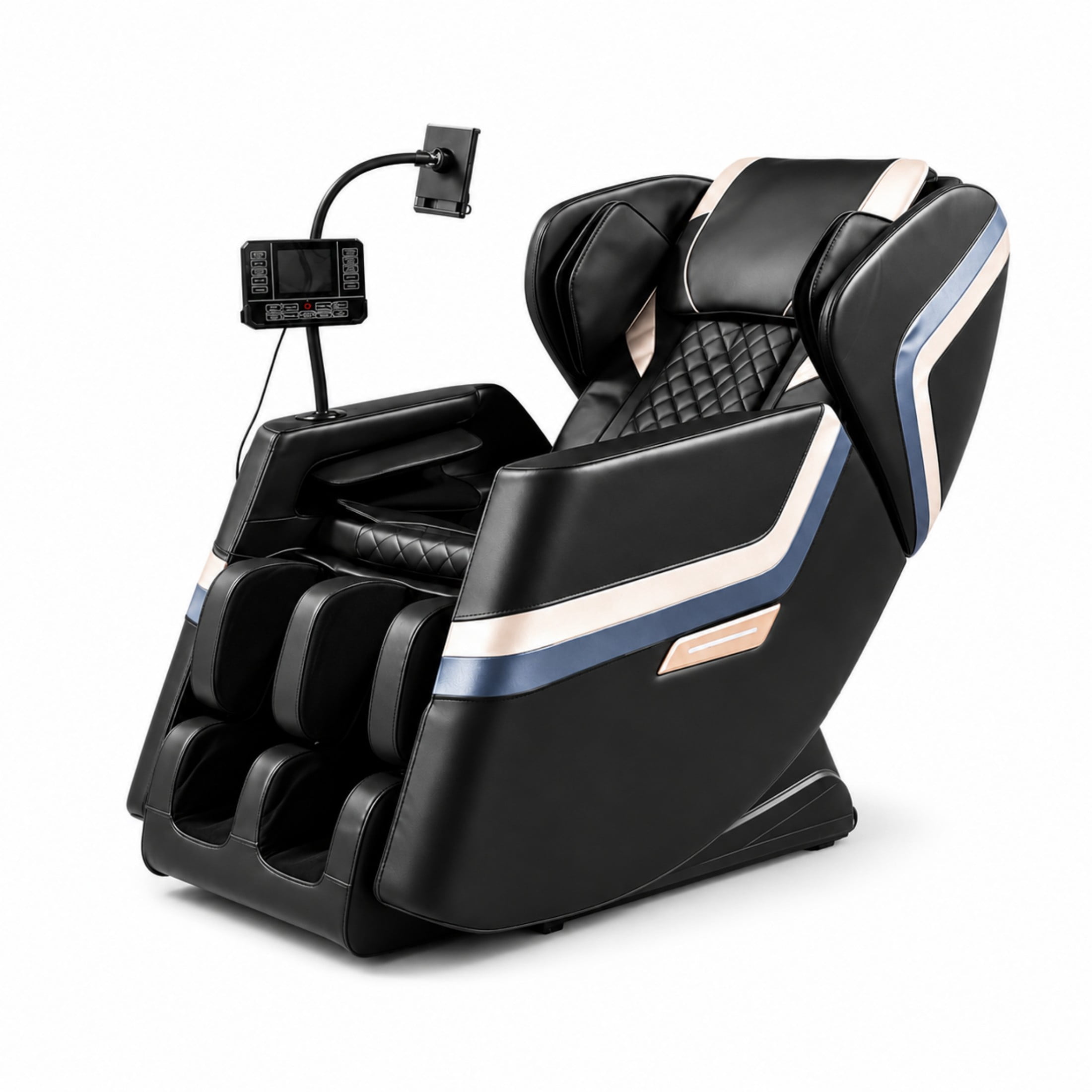 Aenkyo Full Body Zero Gravity Massage Chair Recliner with 8 Fixed Rollers and Foot Massage, Black