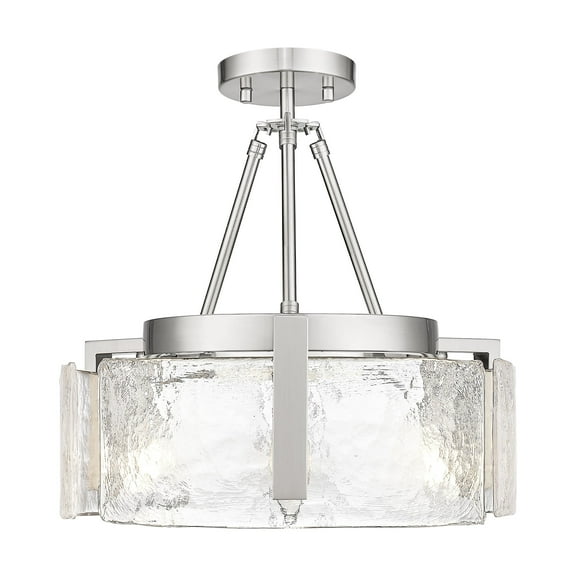 Golden Lighting Aenon 3-light Semi-Flush Mount in Pewter