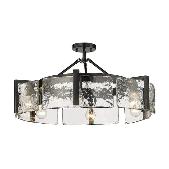 Golden Lighting Aenon 6-light Semi-Flush Mount in Matte Black