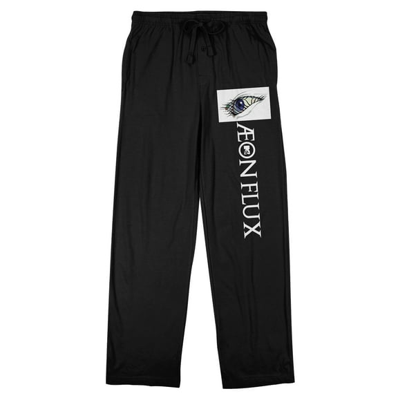 Aeon Flux Title Logo Men's Black Sleep Pants-Medium