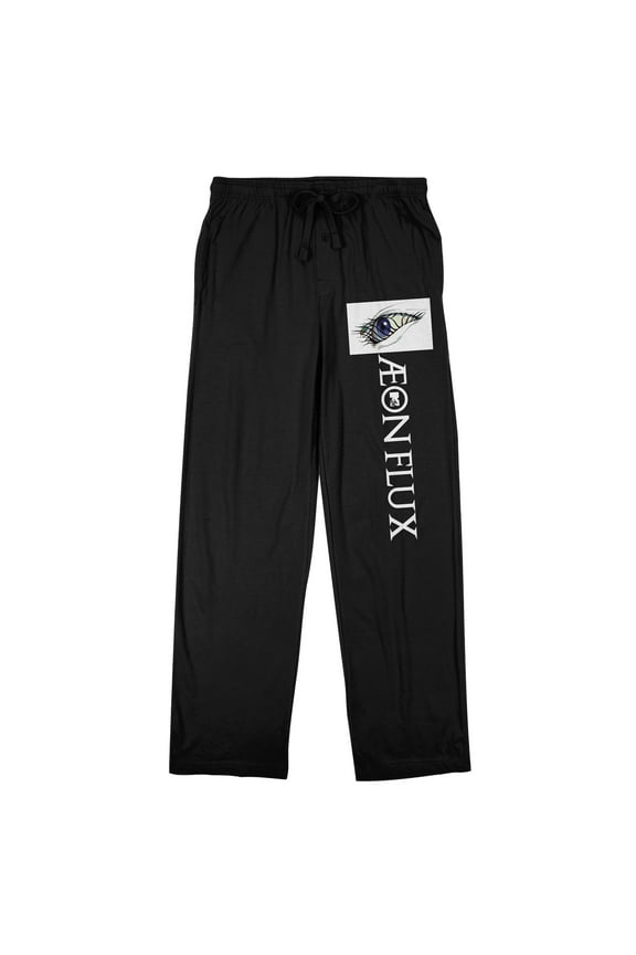 Aeon Flux Title Logo Men's Black Sleep Pants-Medium