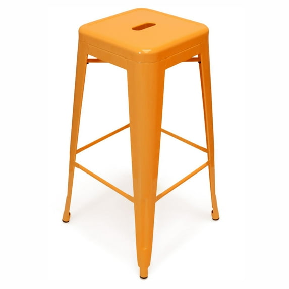 Aeon Furniture Galaxy Barstool in Orange Finish (Set of 2) AE3503-30-34-Orange