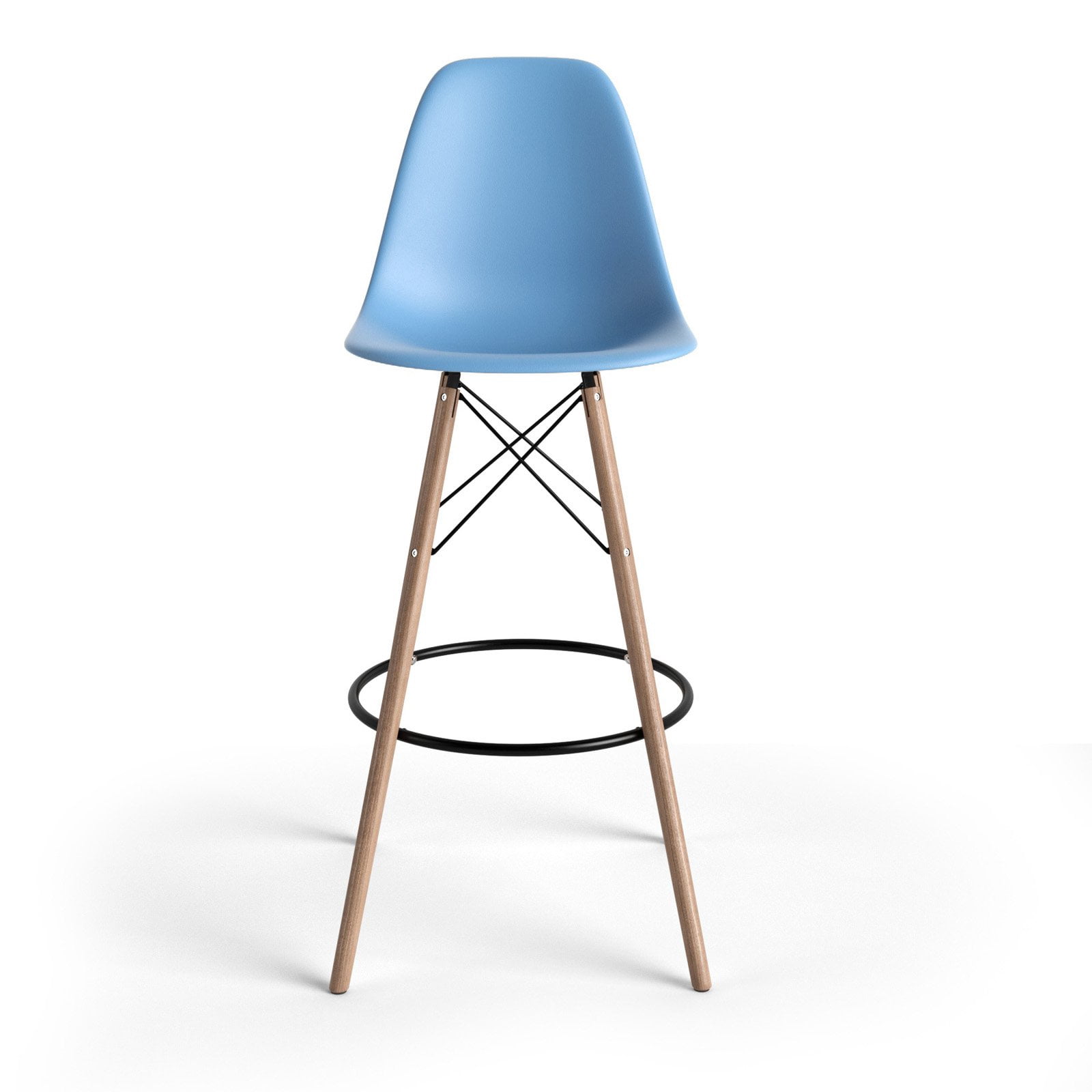 AEON Paris-Bar Stools / Natural Finished Legs, Blue