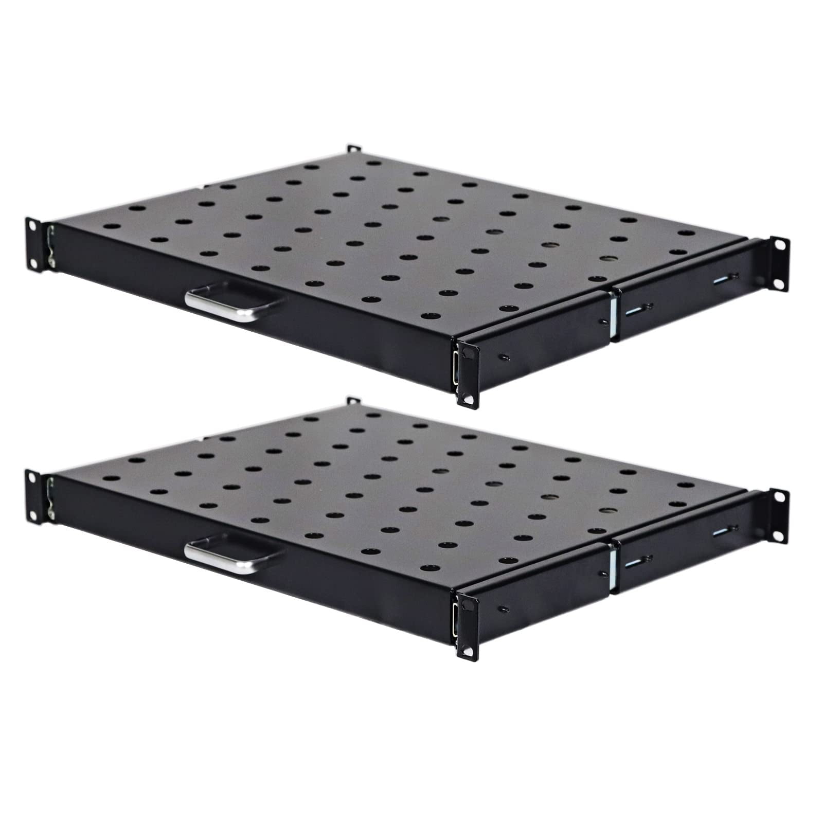 Aeons 1U 19-inch Sliding Rack Server Shelf Vented Sliding 4 Post Rack ...
