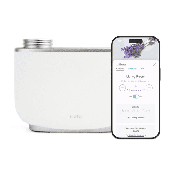 Aera Waterless Essential Oil Diffuser - Alexa & Wi-Fi - White