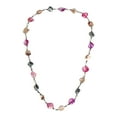 thumbnail image 1 of AeraVida Boho Chic Inspired Colorful Mix of Seashells on Cotton Rope Long Summer Necklace for Female Adult, 1 of 4