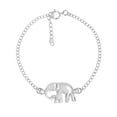 thumbnail image 1 of AeraVida Cute Casual Mom with Baby Elephant 925 Sterling Silver Link Bracelet, 1 of 3