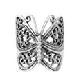 thumbnail image 1 of AeraVida Elegantly Handcrafted Sterling Silver Butterfly Wrap-Around Ring - 8, 1 of 6