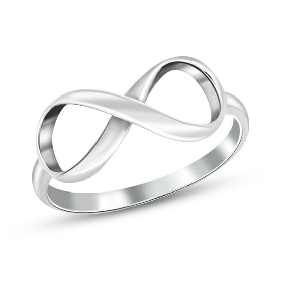 AeraVida Endless Love Infinity Symbol .925 Sterling Silver Ring - 6