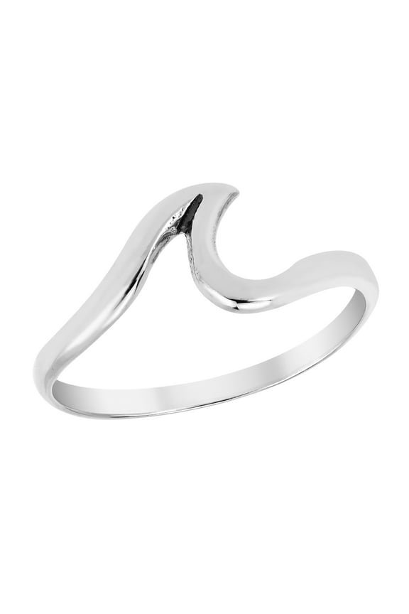Everyday Excitement Ocean Wave Sterling Silver Ring – 7