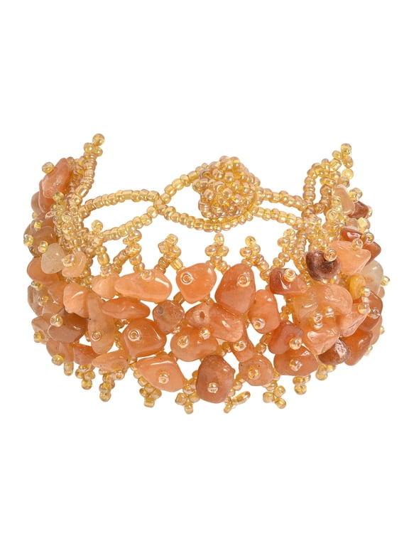 Lovely Carnelian Stone Beaded Toggle Bracelet