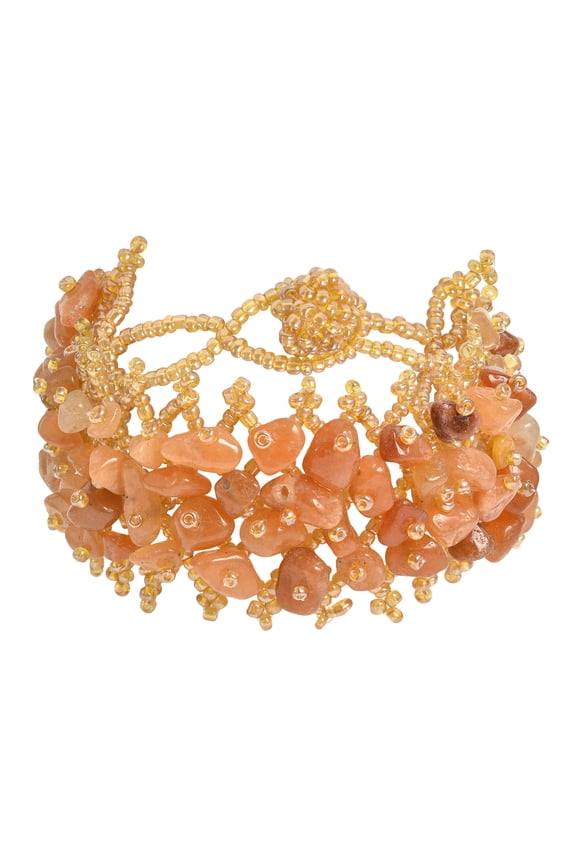 Lovely Carnelian Stone Beaded Toggle Bracelet