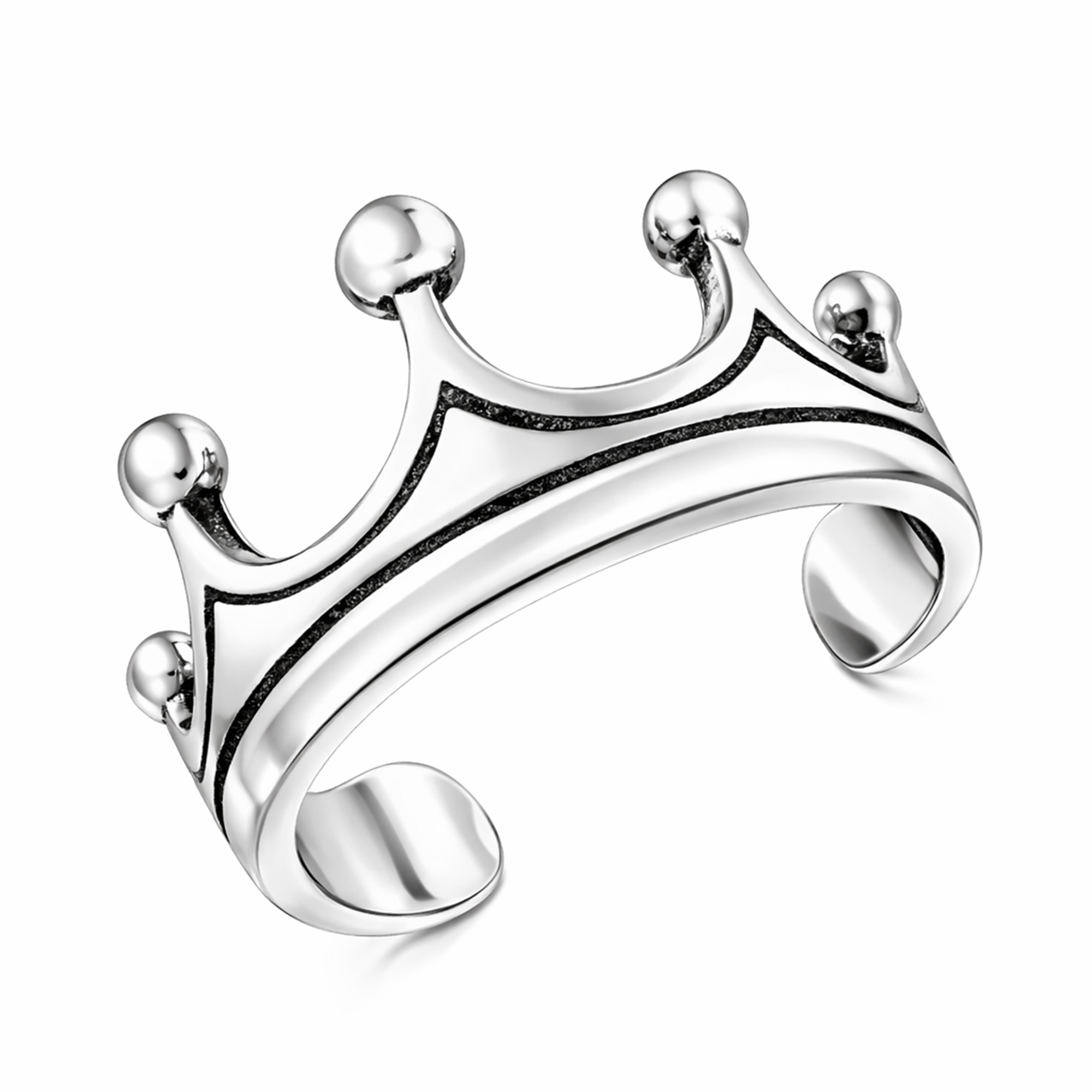 AeraVida Princess Perfect Tiara Royal Crown Sterling Silver Pinky or ...
