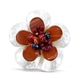 thumbnail image 1 of AeraVida Spring Floral Freshwater Pearl & Red Jasper Stone Flower Crystals Brooch or Pin for Female, 1 of 5
