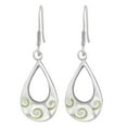 thumbnail image 1 of AeraVida Traditional Teardrop Shiva Shell Inlay Sterling Silver Dangle Earrings, 1 of 5